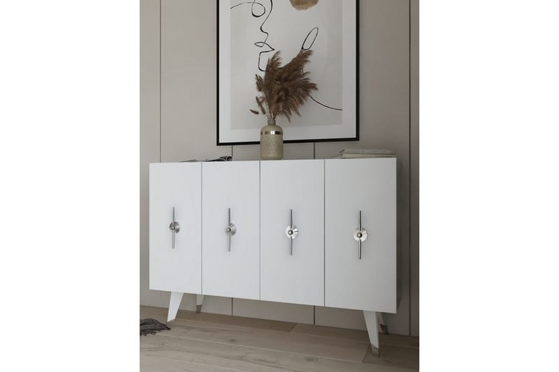 Varen Konsolipöytä 120 cm - Hopea/Valkoinen - Huonekalut - Pöytä & ruokailuryhmä - Apupöytä & sivupöytä - Konsolipöytä