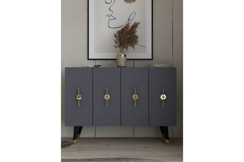 Varen Konsolipöytä 120 cm - Keltainend/Antrasiitti - Huonekalut - Pöytä & ruokailuryhmä - Apupöytä & sivupöytä - Konsolipöytä