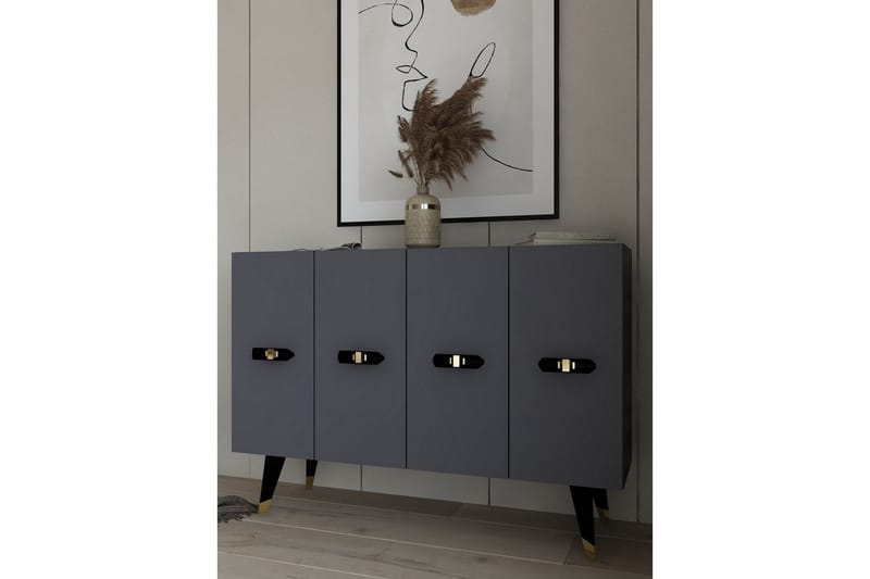 Varen Konsolipöytä 120 cm - Keltainend/Antrasiitti - Huonekalut - Pöytä & ruokailuryhmä - Apupöytä & sivupöytä - Konsolipöytä