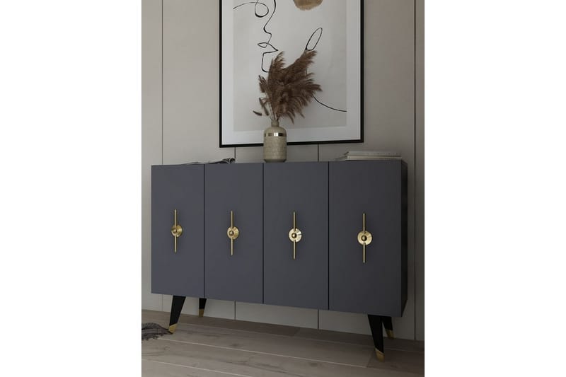 Varen Konsolipöytä 120 cm - Keltainend/Antrasiitti - Huonekalut - Pöytä & ruokailuryhmä - Apupöytä & sivupöytä - Konsolipöytä