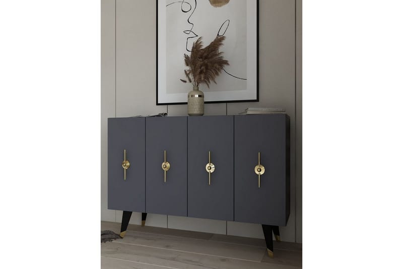 Varen Konsolipöytä 120 cm - Keltainend/Antrasiitti - Huonekalut - Pöytä & ruokailuryhmä - Apupöytä & sivupöytä - Konsolipöytä