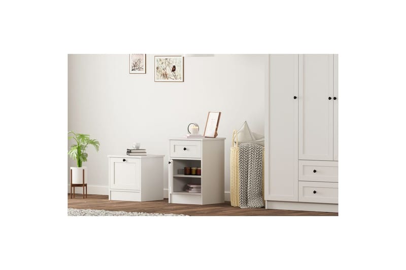 Varion Yöpöytä 45 cm - Matta Valkoinen - Huonekalut - Pöytä & ruokailuryhmä - Apupöytä & sivupöytä - Yöpöytä