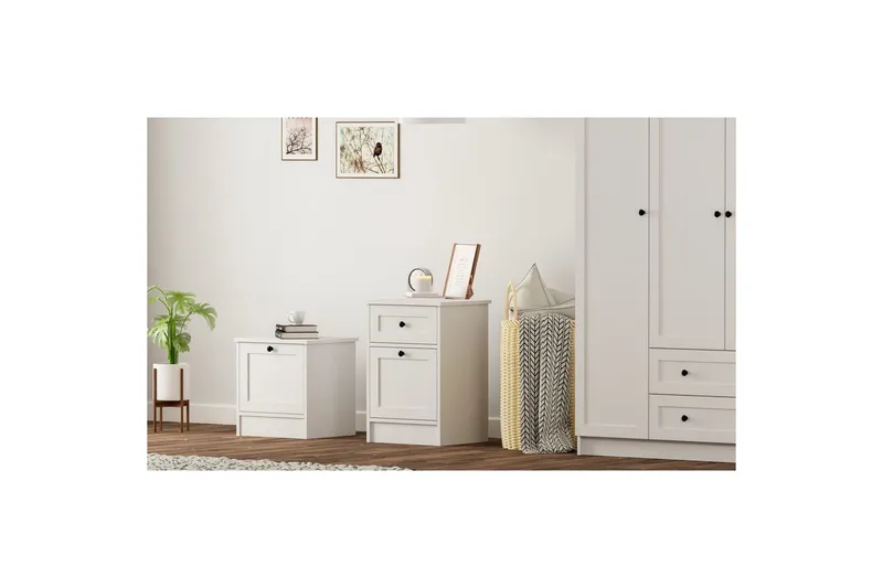 Varion Yöpöytä 45 cm - Matta Valkoinen - Huonekalut - Pöytä & ruokailuryhmä - Apupöytä & sivupöytä - Yöpöytä