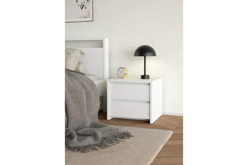 Varun Yöpöytä 52 cm - Valkoinen - Huonekalut - Pöytä & ruokailuryhmä - Apupöytä & sivupöytä - Yöpöytä