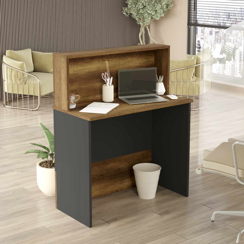 Vastaanottotiski Skye Decor Bren (90 x 110 x 44,5 cm) Baroq antrasiitti - Baroq ja antrasiitti - Huonekalut - Pöytä & ruokailuryhmä - Apupöytä & sivupöytä - Eteispöytä
