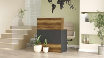 Vastaanottotiski Skye Decor Bren (90 x 110 x 44,5 cm) Baroq antrasiitti - Baroq/Antrasiitti - Huonekalut - Pöytä & ruokailuryhmä - Apupöytä & sivupöytä - Eteispöytä