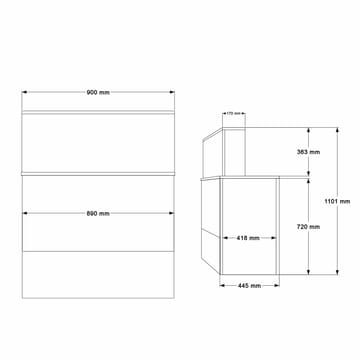 Vastaanottotiski Skye Decor Bren (90 x 110 x 44,5 cm) Baroq antrasiitti - Baroq/Antrasiitti - Huonekalut - Pöytä & ruokailuryhmä - Apupöytä & sivupöytä - Eteispöytä