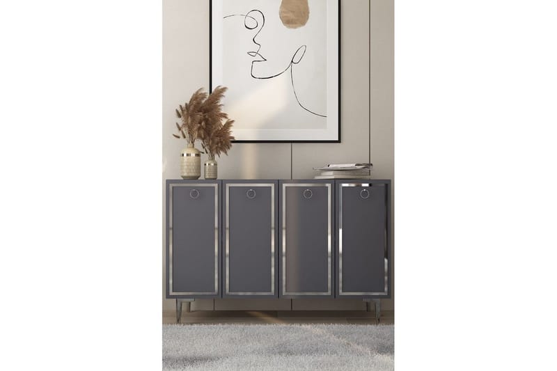 Velorae Konsolipöytä 120 cm - Antrasiitti/Hopea - Huonekalut - Pöytä & ruokailuryhmä - Apupöytä & sivupöytä - Konsolipöytä