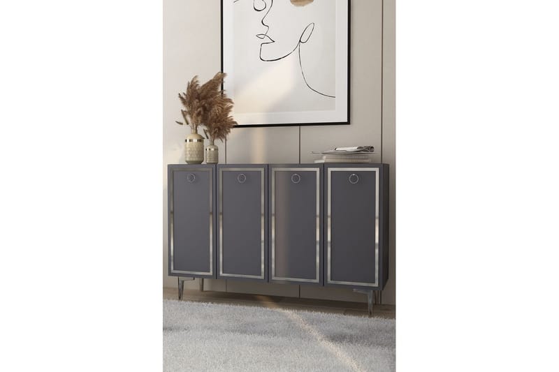 Velorae Konsolipöytä 120 cm - Antrasiitti/Hopea - Huonekalut - Pöytä & ruokailuryhmä - Apupöytä & sivupöytä - Konsolipöytä