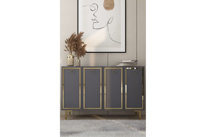 Velorae Konsolipöytä 120 cm - Antrasiitti/Keltainend - Huonekalut - Pöytä & ruokailuryhmä - Apupöytä & sivupöytä - Konsolipöytä