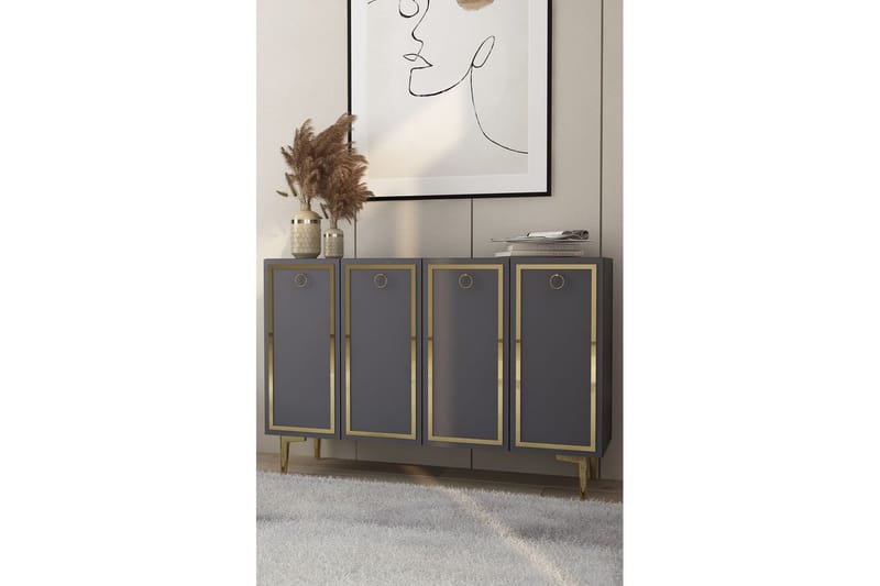 Velorae Konsolipöytä 120 cm - Antrasiitti/Keltainend - Huonekalut - Pöytä & ruokailuryhmä - Apupöytä & sivupöytä - Konsolipöytä