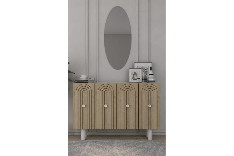 Velorae Konsolipöytä 120 cm - Valkoinen/Tammi - Huonekalut - Pöytä & ruokailuryhmä - Apupöytä & sivupöytä - Konsolipöytä