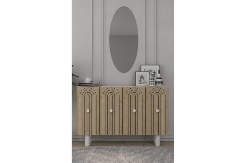 Velorae Konsolipöytä 120 cm - Valkoinen/Tammi - Huonekalut - Pöytä & ruokailuryhmä - Apupöytä & sivupöytä - Konsolipöytä