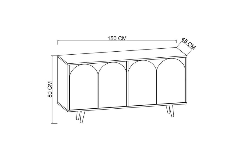 Venezia Konsolipöytä 150 cm - Ruskea - Huonekalut - Pöytä & ruokailuryhmä - Apupöytä & sivupöytä - Konsolipöytä
