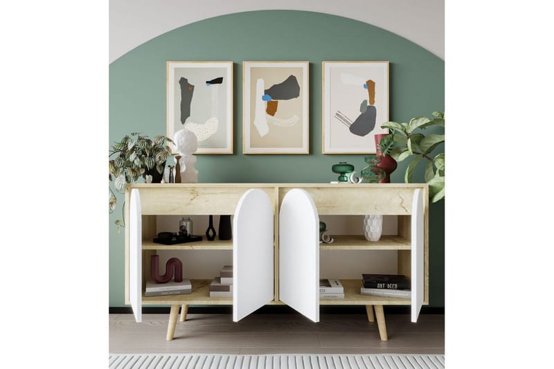 Venezia Konsolipöytä 150 cm - Ruskea/Valkoinen - Huonekalut - Pöytä & ruokailuryhmä - Apupöytä & sivupöytä - Konsolipöytä