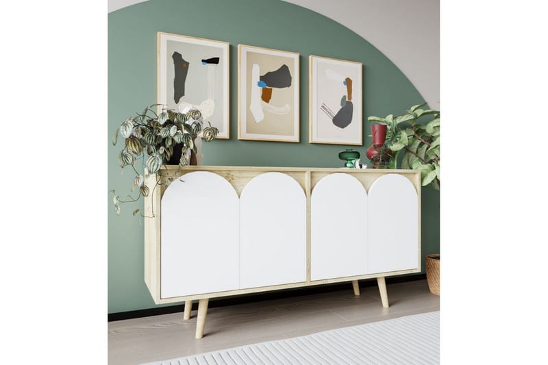 Venezia Konsolipöytä 150 cm - Ruskea/Valkoinen - Huonekalut - Pöytä & ruokailuryhmä - Apupöytä & sivupöytä - Konsolipöytä