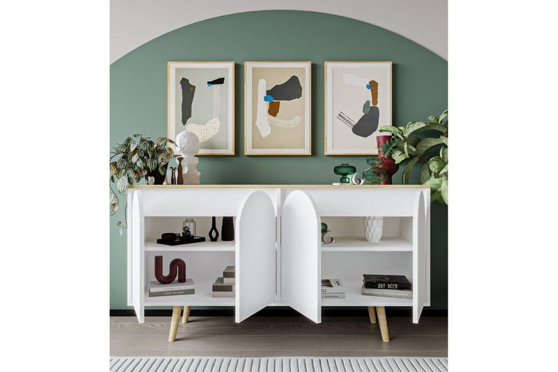 Venezia Konsolipöytä 150 cm - Ruskea/Valkoinen - Huonekalut - Pöytä & ruokailuryhmä - Apupöytä & sivupöytä - Konsolipöytä