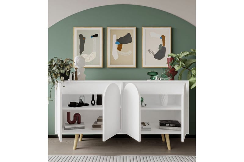 Venezia Konsolipöytä 150x150 cm - Valkoinen - Huonekalut - Pöytä & ruokailuryhmä - Apupöytä & sivupöytä - Konsolipöytä