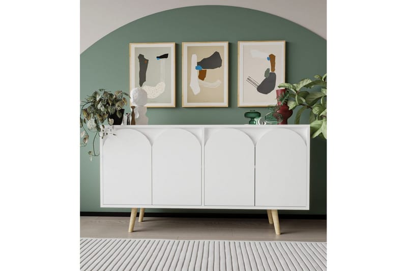 Venezia Konsolipöytä 150x150 cm - Valkoinen - Huonekalut - Pöytä & ruokailuryhmä - Apupöytä & sivupöytä - Konsolipöytä