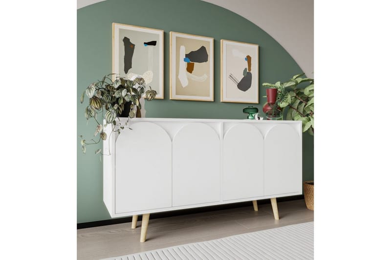 Venezia Konsolipöytä 150x150 cm - Valkoinen - Huonekalut - Pöytä & ruokailuryhmä - Apupöytä & sivupöytä - Konsolipöytä