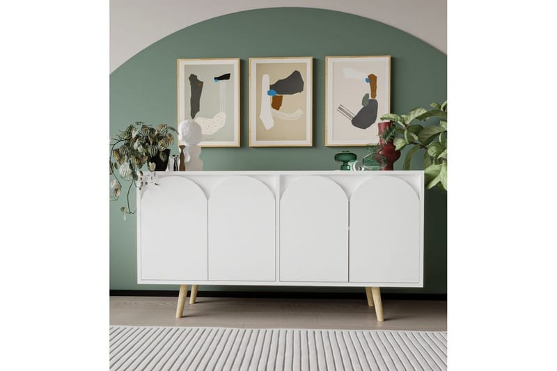 Venezia Konsolipöytä 150x150 cm - Valkoinen - Huonekalut - Pöytä & ruokailuryhmä - Apupöytä & sivupöytä - Konsolipöytä