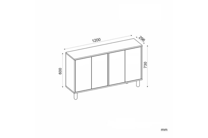 Veradia Konsolipöytä 120 cm - Tammi/Pähkinä - Huonekalut - Pöytä & ruokailuryhmä - Apupöytä & sivupöytä - Konsolipöytä