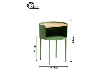 Veyric Sivupöytä 40 cm - Vihreä - Huonekalut - Pöytä & ruokailuryhmä - Apupöytä & sivupöytä - Tarjotinpöytä & pikkupöytä