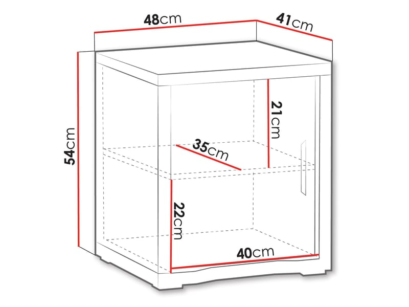 Veyricus Yöpöytä 48 cm - Huonekalut - Pöytä & ruokailuryhmä - Apupöytä & sivupöytä - Yöpöytä