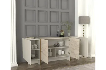 Veyron Konsolipöytä 180 cm - Beige/Hiekkakivi - Huonekalut - Pöytä & ruokailuryhmä - Apupöytä & sivupöytä - Eteispöytä