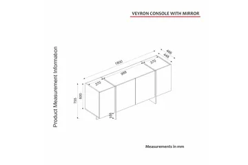 Veyron Konsolipöytä 180 cm - Beige/Hiekkakivi - Huonekalut - Pöytä & ruokailuryhmä - Apupöytä & sivupöytä - Eteispöytä