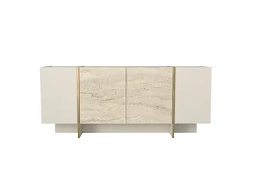 Veyron Konsolipöytä 180 cm - Beige/Hiekkakivi - Huonekalut - Pöytä & ruokailuryhmä - Apupöytä & sivupöytä - Eteispöytä