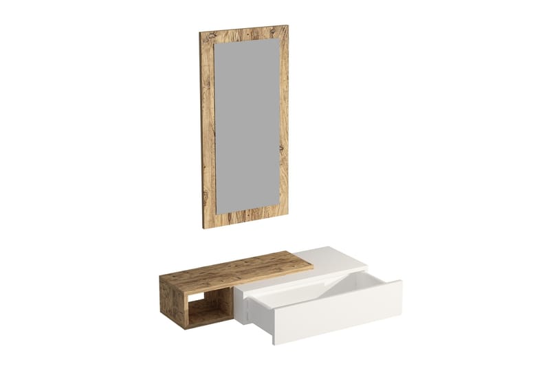 Vien Sivupöytä 82 cm - Ruskea/Valkoinen - Huonekalut - Pöytä & ruokailuryhmä - Apupöytä & sivupöytä - Tarjotinpöyt ä & pikkupöytä