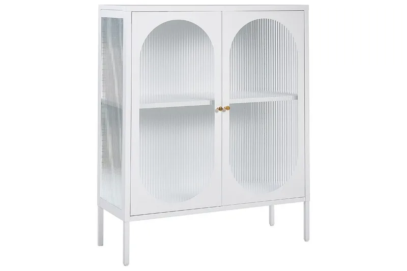 Vitrinikaappi Sarre Valkoinen, kulta, Valkoinen, kulta