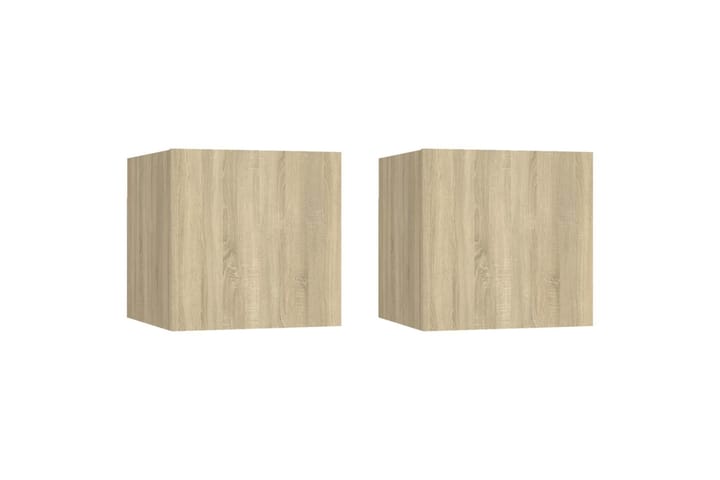Yöpöydät 2 kpl 30,5x30x30 cm Sonoma-tammi - Ruskea - Yöpöytä