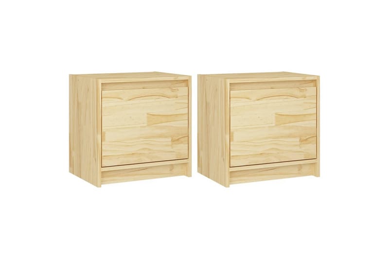 Yöpöydät 2 kpl 40x30,5x40 cm täysi mänty - Ruskea - Huonekalut - Pöytä & ruokailuryhmä - Apupöytä & sivupöytä - Yöpöytä