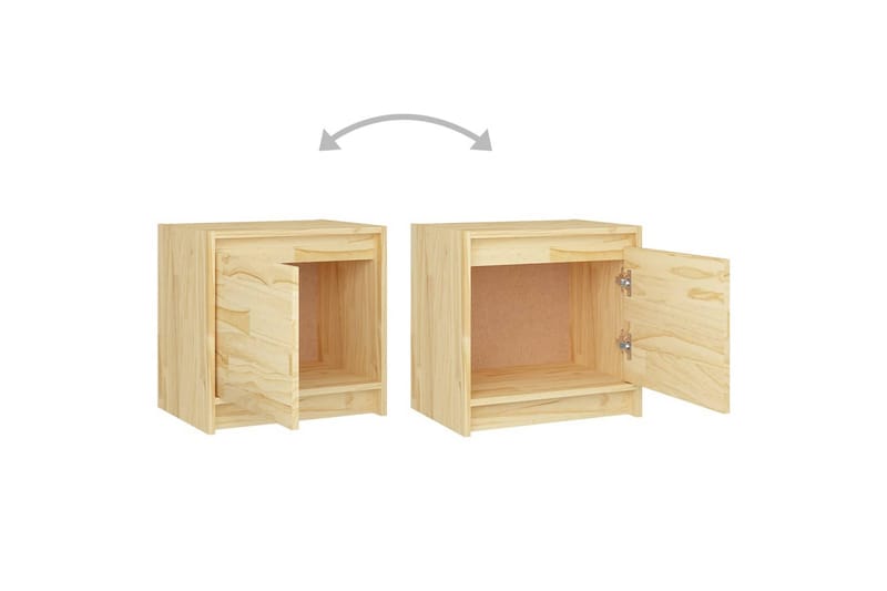Yöpöydät 2 kpl 40x30,5x40 cm täysi mänty - Ruskea - Huonekalut - Pöytä & ruokailuryhmä - Apupöytä & sivupöytä - Yöpöytä