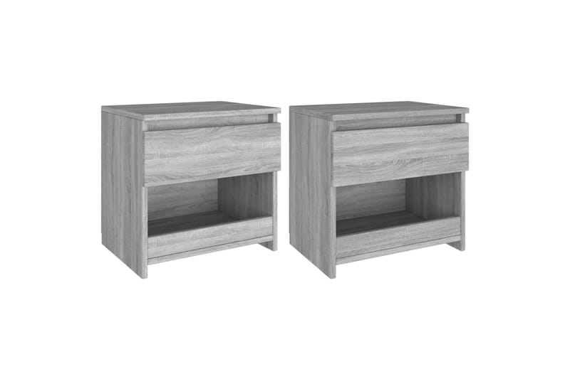 Yöpöydät 2 kpl harmaa sonoma 40x30x39 cm tekninen puu - Harmaa - Huonekalut - Pöytä & ruokailuryhmä - Apupöytä & sivupöytä - Yöpöytä