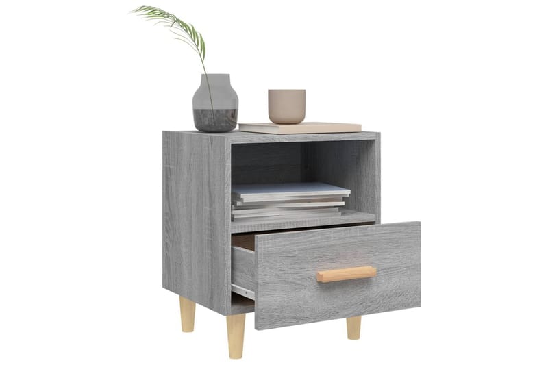 Yöpöydät 2 kpl harmaa Sonoma 40x35x47 cm - Harmaa - Huonekalut - Pöytä & ruokailuryhmä - Apupöytä & sivupöytä - Yöpöytä