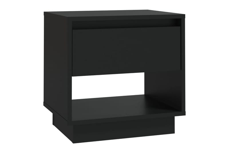 Yöpöydät 2 kpl musta 45x34x44 cm lastulevy - Musta - Huonekalut - Pöytä & ruokailuryhmä - Apupöytä & sivupöytä - Yöpöytä
