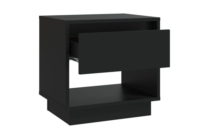 Yöpöydät 2 kpl musta 45x34x44 cm lastulevy - Musta - Huonekalut - Pöytä & ruokailuryhmä - Apupöytä & sivupöytä - Yöpöytä