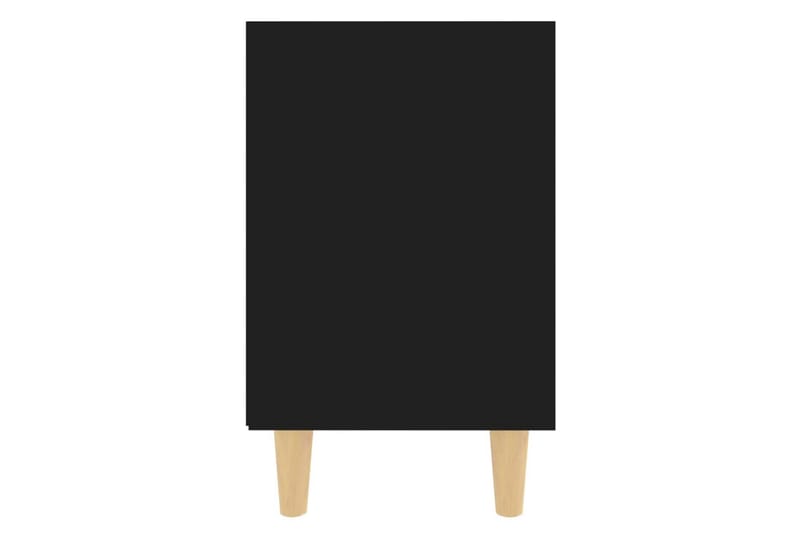 Yöpöydät täyspuujaloilla 2 kpl musta 40x30x50 cm - Musta - Huonekalut - Pöytä & ruokailuryhmä - Apupöytä & sivupöytä - Yöpöytä