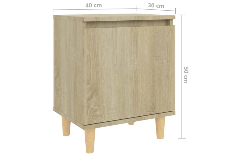 Yöpöytä 40x30x50 cm Puujalat/Sonomatammi - Ruskea - Huonekalut - Pöytä & ruokailuryhmä - Apupöytä & sivupöytä - Yöpöytä