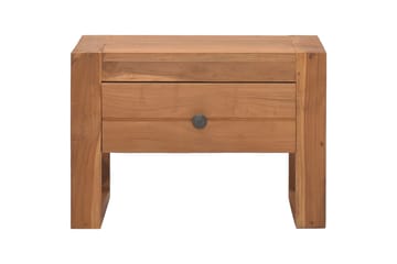 Yöpöytä 50x30x35 cm täysi tiikki - Ruskea - Huonekalut - Pöytä & ruokailuryhmä - Apupöytä & sivupöytä - Yöpöytä