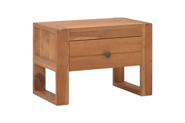 Yöpöytä 50x30x35 cm täysi tiikki - Ruskea - Huonekalut - Pöytä & ruokailuryhmä - Apupöytä & sivupöytä - Yöpöytä