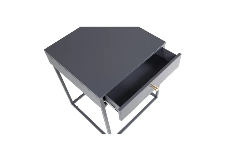 Yöpöytä Bakal - Harmaa - Huonekalut - Pöytä & ruokailuryhmä - Apupöytä & sivupöytä - Yöpöytä