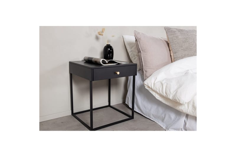 Yöpöytä Bakal - Musta - Huonekalut - Pöytä & ruokailuryhmä - Apupöytä & sivupöytä - Yöpöytä