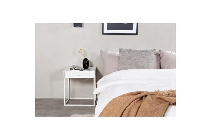 Yöpöytä Bakal - Valkoinen - Huonekalut - Pöytä & ruokailuryhmä - Apupöytä & sivupöytä - Yöpöytä