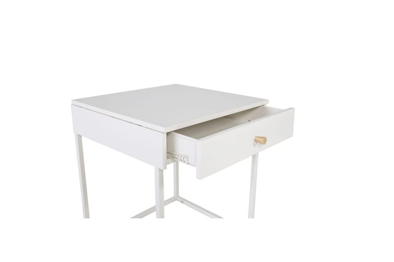 Yöpöytä Bakal - Valkoinen - Huonekalut - Pöytä & ruokailuryhmä - Apupöytä & sivupöytä - Yöpöytä