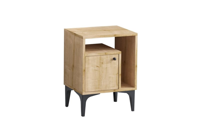 Yöpöytä Cliffmarch Safidoniri Tammi - Musta/Tummanvärinen puu - Huonekalut - Pöytä & ruokailuryhmä - Apupöytä & sivupöytä - Yöpöytä