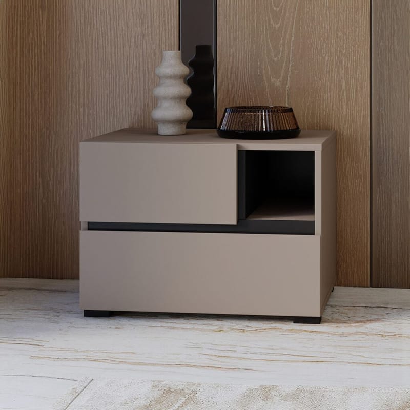 Yöpöytä Cross S 2 laatikolla - Kongo - Huonekalut - Pöytä & ruokailuryhmä - Apupöytä & sivupöytä - Yöpöytä